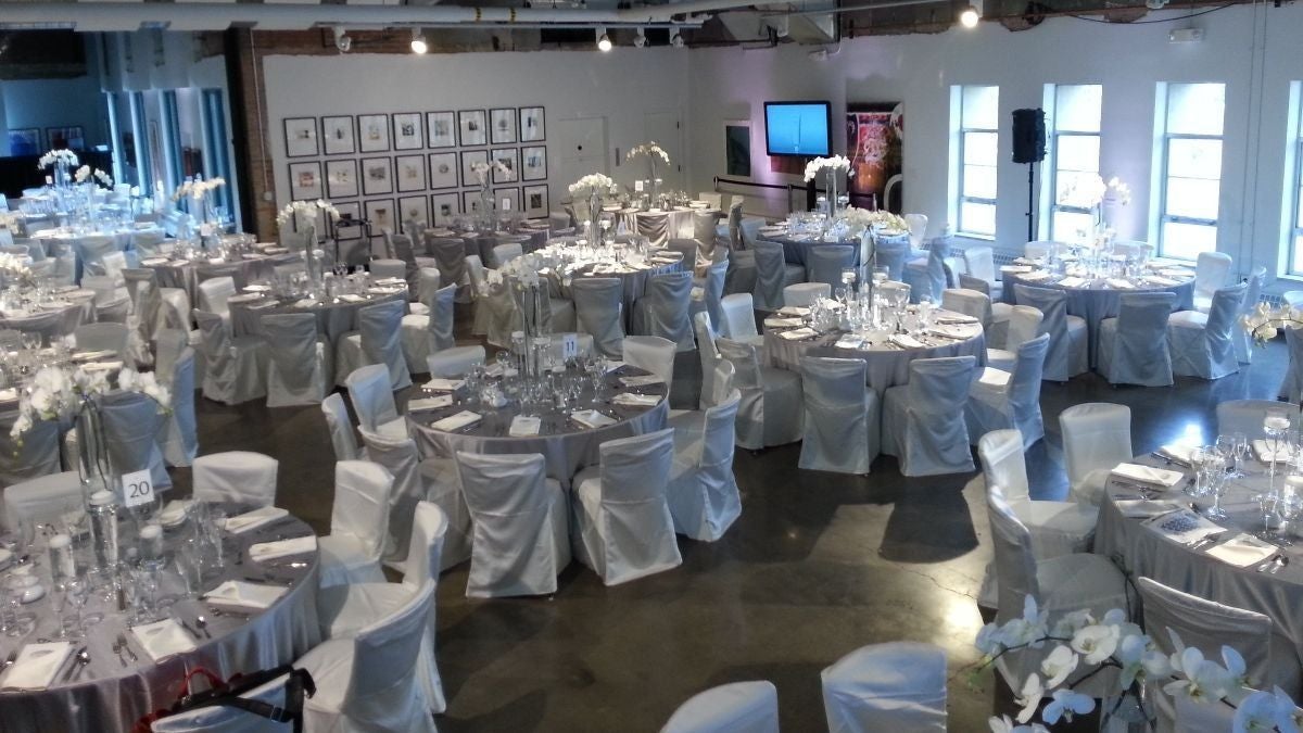 McNichols Building interior, rounds with white and silver decor, no people 1200x675